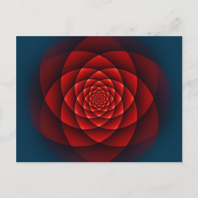 Kaleidoscope ROSE red + your idea Postcard (Front)