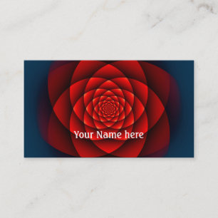 Kaleidoscope ROSE red + your text Business Card