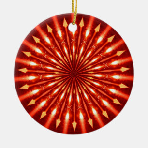 Kaleidoscope series - Flaming Arrows Ceramic Tree Decoration