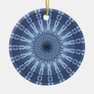 Kaleidoscope series - Winter Snow 2 Ceramic Tree Decoration