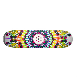 Kaleidoscope & Spiral Design: Custom Skateboard
