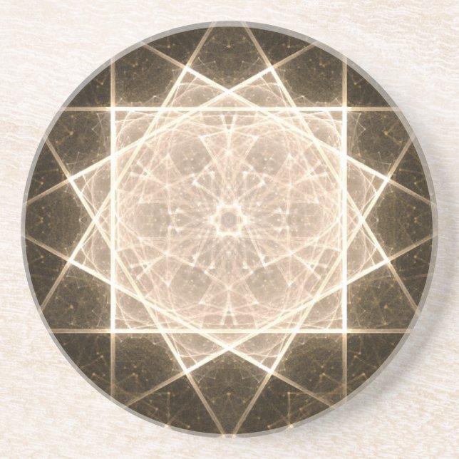 Kaleidoscope Star and Gold Coaster (Front)