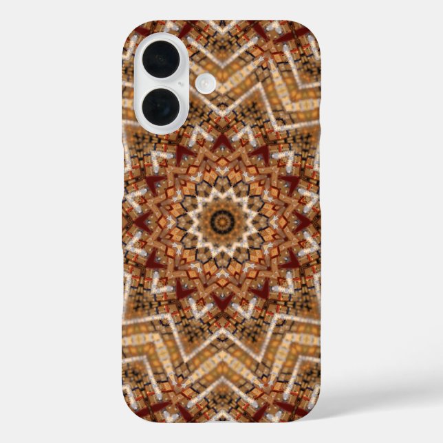 Kaleidoscope Star Mandala Amber Pattern Case-Mate iPhone Case (Back)