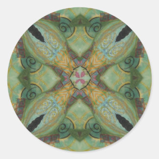 Kaleidoscope Stickers in Greens