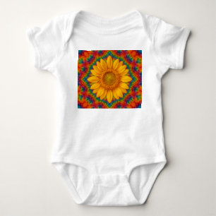 Kaleidoscope Sunflower  Baby Bodysuit