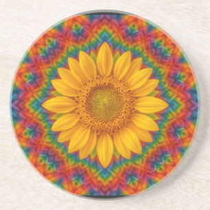 Kaleidoscope Sunflower Coaster
