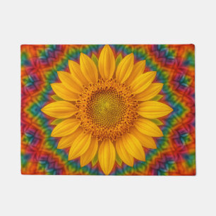 Kaleidoscope Sunflower  Doormat