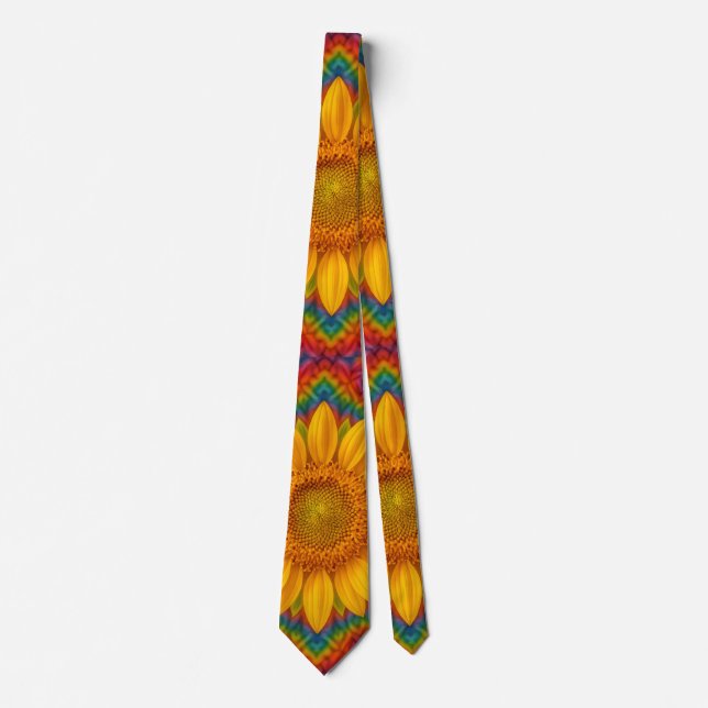 Kaleidoscope Sunflower  Tie (Front)
