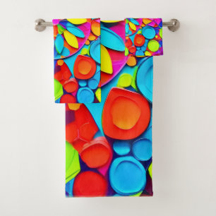 Kaleidoscope Symphony Artwork Bath Towel Set