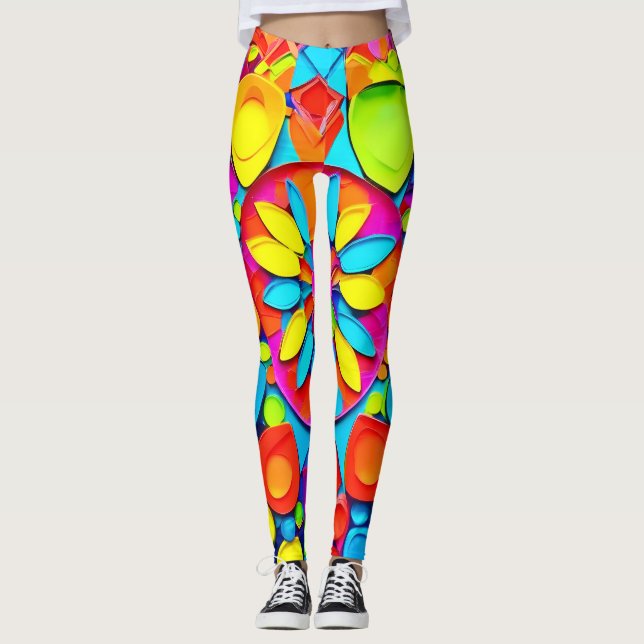 Kaleidoscope Symphony Artwork Leggings (Front)
