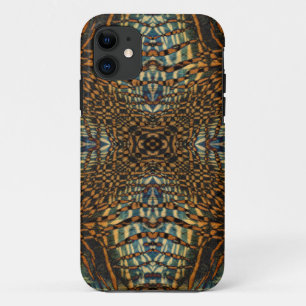 Kaleidoscope tiger fur pattern iPhone 11 case