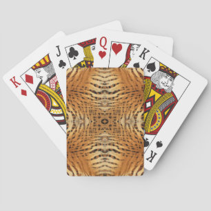 Kaleidoscope Tiger Fur Pattern Playing Cards