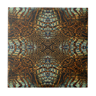 Kaleidoscope tiger fur pattern tile