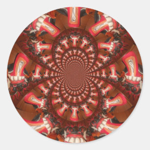 Kaleidoscope Tongue Art Print/Graphic Classic Round Sticker