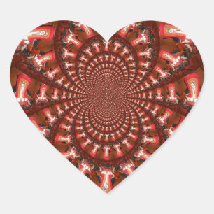 Kaleidoscope Tongue Art Print/Graphic Heart Sticker