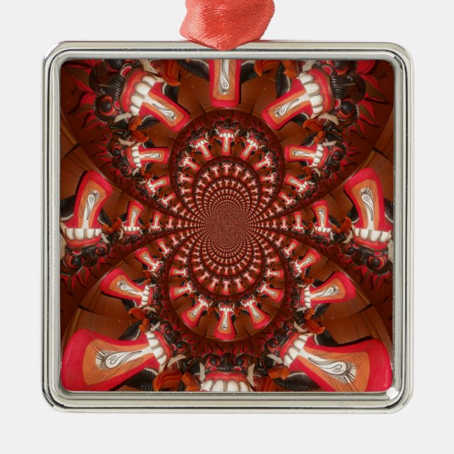 Kaleidoscope Tongue Art Print/Graphic Metal Tree Decoration (Front)