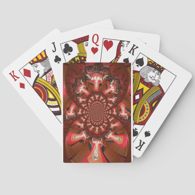 Kaleidoscope Tongue Art Print/Graphic Playing Cards (Back)