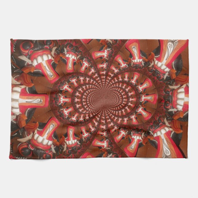 Kaleidoscope Tongue Art Print/Graphic Tea Towel (Horizontal)