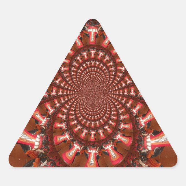 Kaleidoscope Tongue Art Print/Graphic Triangle Sticker (Front)