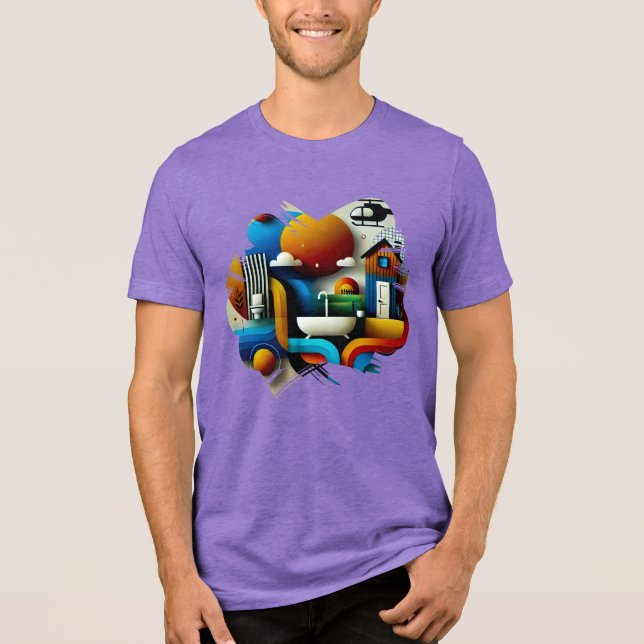 Kaleidoscope Vision – Psychedelic Abstract Pattern Tri-Blend Shirt (Front)