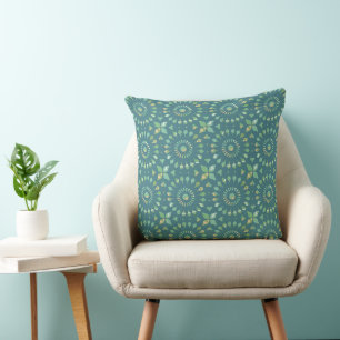 Kaleidoscope Wheel Pattern A Dragonfly Cushion