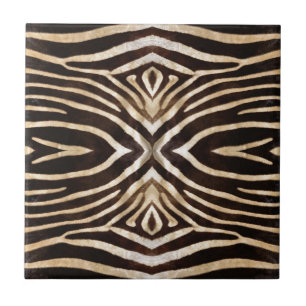 Kaleidoscope Zebra Fur Pattern Ceramic Tile