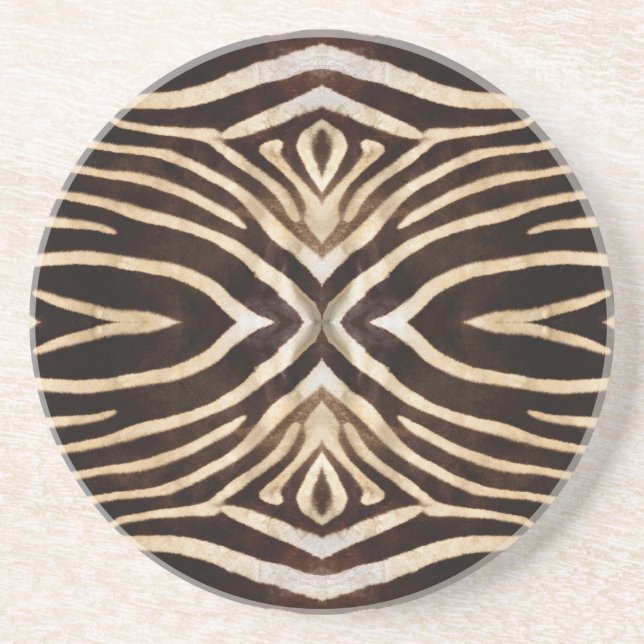 Kaleidoscope Zebra Fur Pattern Coaster (Front)