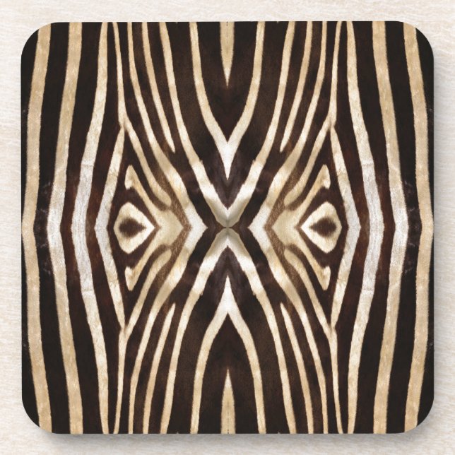 Kaleidoscope Zebra Fur Pattern Coaster (Front)