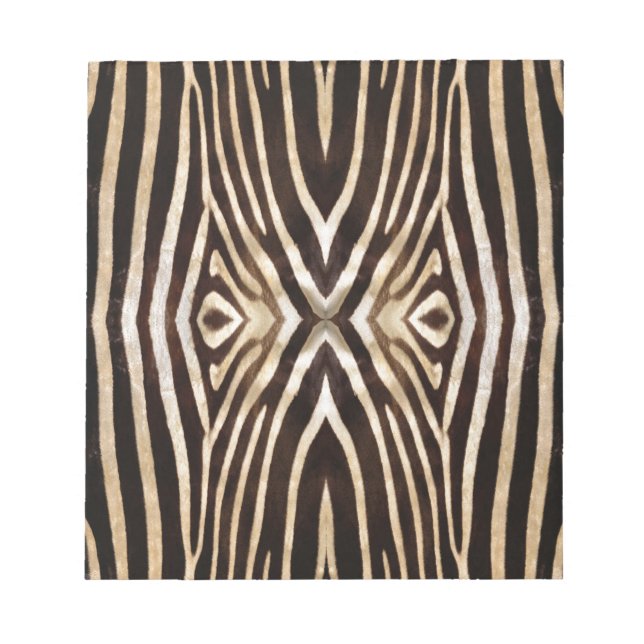 Kaleidoscope Zebra Fur Pattern Notepad (Front)