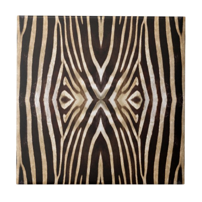 Kaleidoscope Zebra Fur Pattern Tile (Front)