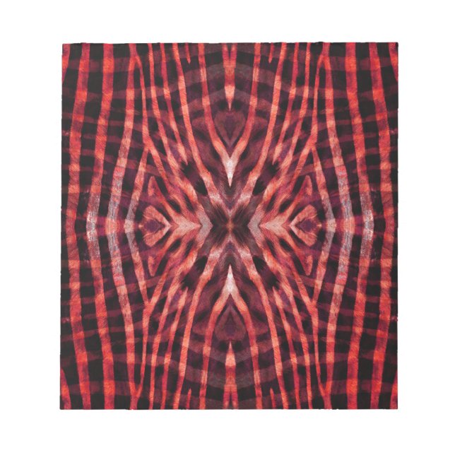 Kaleidoscope Zebra Skin Pattern Notepad (Front)