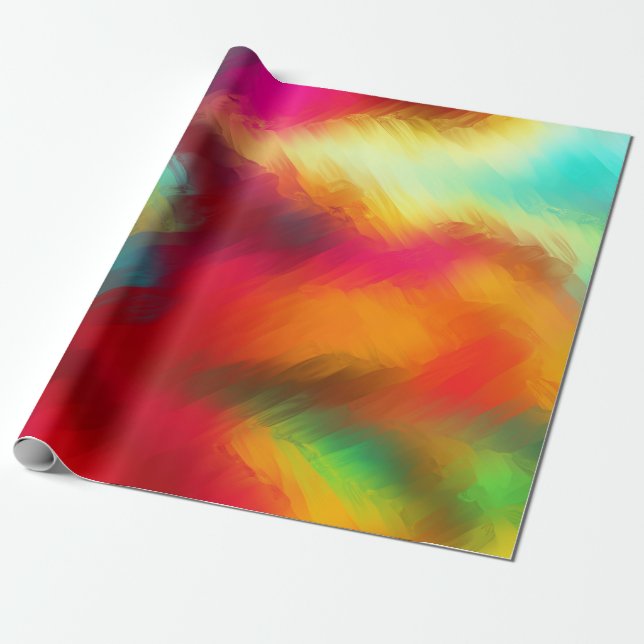 Kaleidoscopic Brilliance: Shimmering Glass-inspire Wrapping Paper (Unrolled)