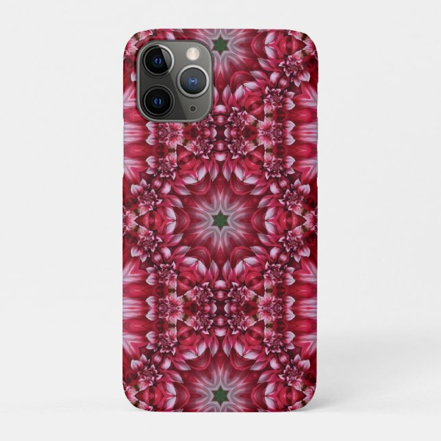 Kaleidoscopic Crimson Dahlia  Case-Mate iPhone Case (Back)