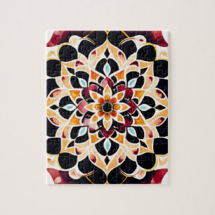 Kaleidoscopic Cute Vintage Mandala Jigsaw Puzzle