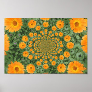 kaleidoscopic flower poster