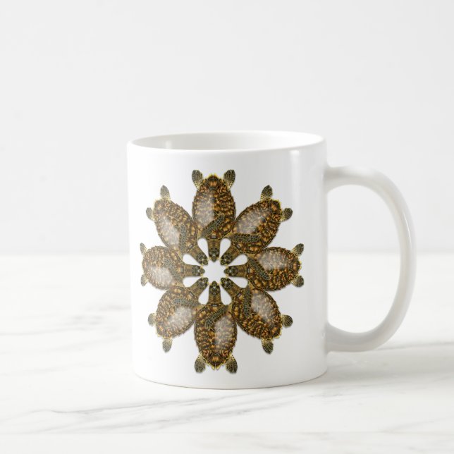 Kaleidoscopic Hawksbill Sea Turtle Mug (Right)
