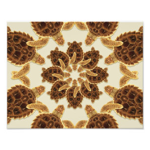 Kaleidoscopic Loggerhead Sea Turtle Print