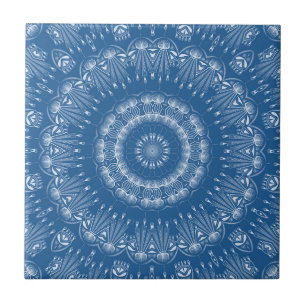 Kaleidoscopic mosaic abstract circle ornamental na ceramic tile