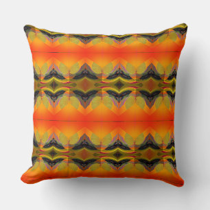 Kaleidoscopic Orange  Cushion