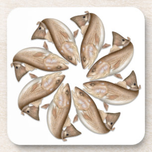 Kaleidoscopic Redfish Coasters