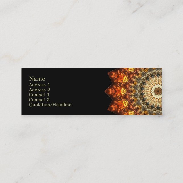 Kaleidoscopic | Stylish Mini Business Card (Front)