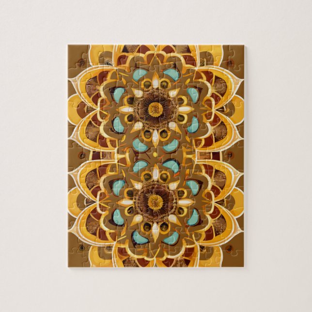 Kaleidoscopic Vintage Mandala Jigsaw Puzzle (Vertical)