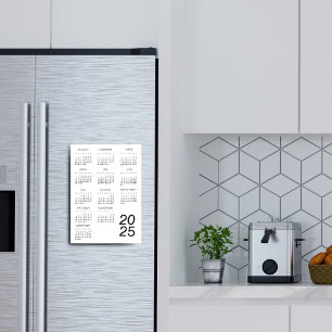 Kalender Deutsch 2025 Calendar Black And White Magnetic Invitation