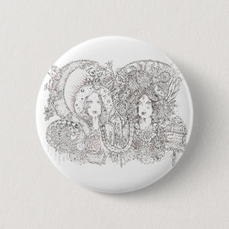 kali and guadalupe 6 cm round badge