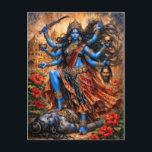 Kali Dance on Shiva Postcard<br><div class="desc">Kali Dance on Shiva Fantasy Art</div>