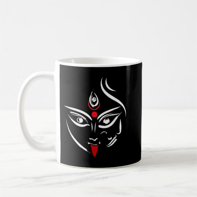 Kali Goddess Deity Indian India Hindu yoga Puja Ka Coffee Mug (Left)