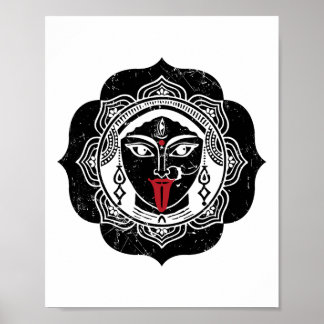 Kali Hindu Deity Goddess Indian Sacred Yoga Puja K Poster
