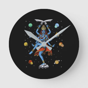 Kali Hindu Goddess Round Clock