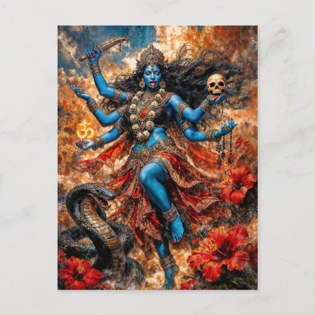 Kali Ma Fantasy Illustration Postcard (Front)