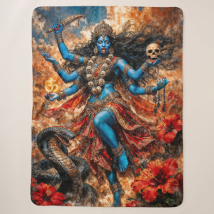 Kali Ma Fantasy Illustration Sherpa Blanket